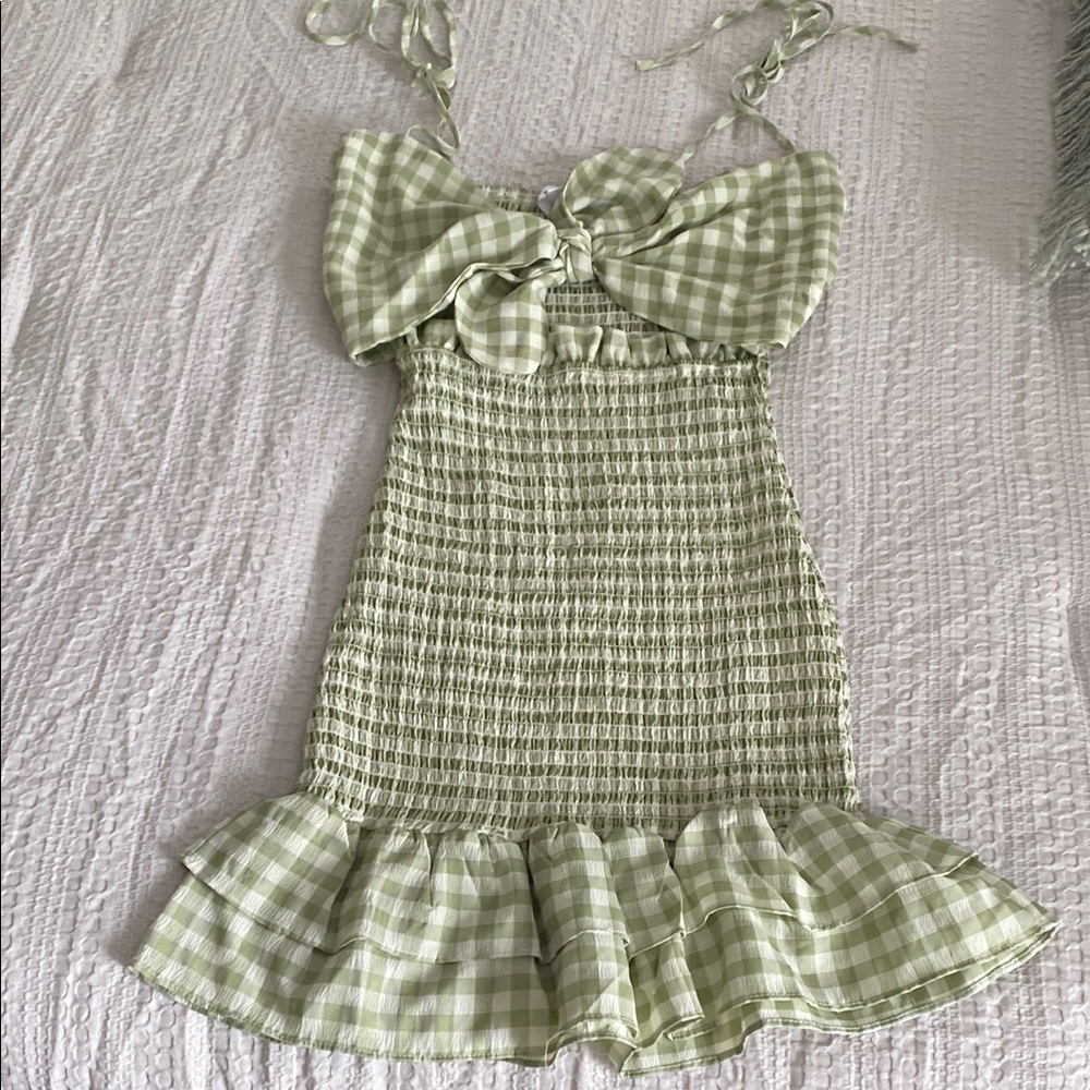 Green Gingham Dress